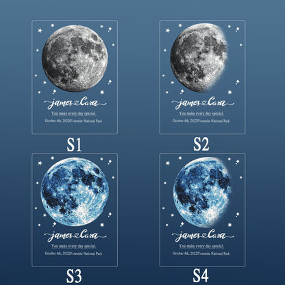 Custom Moon Phase Night light, Birthday Gift, Night Sky By Date, Valentines Days Gift Plaque for Him Her