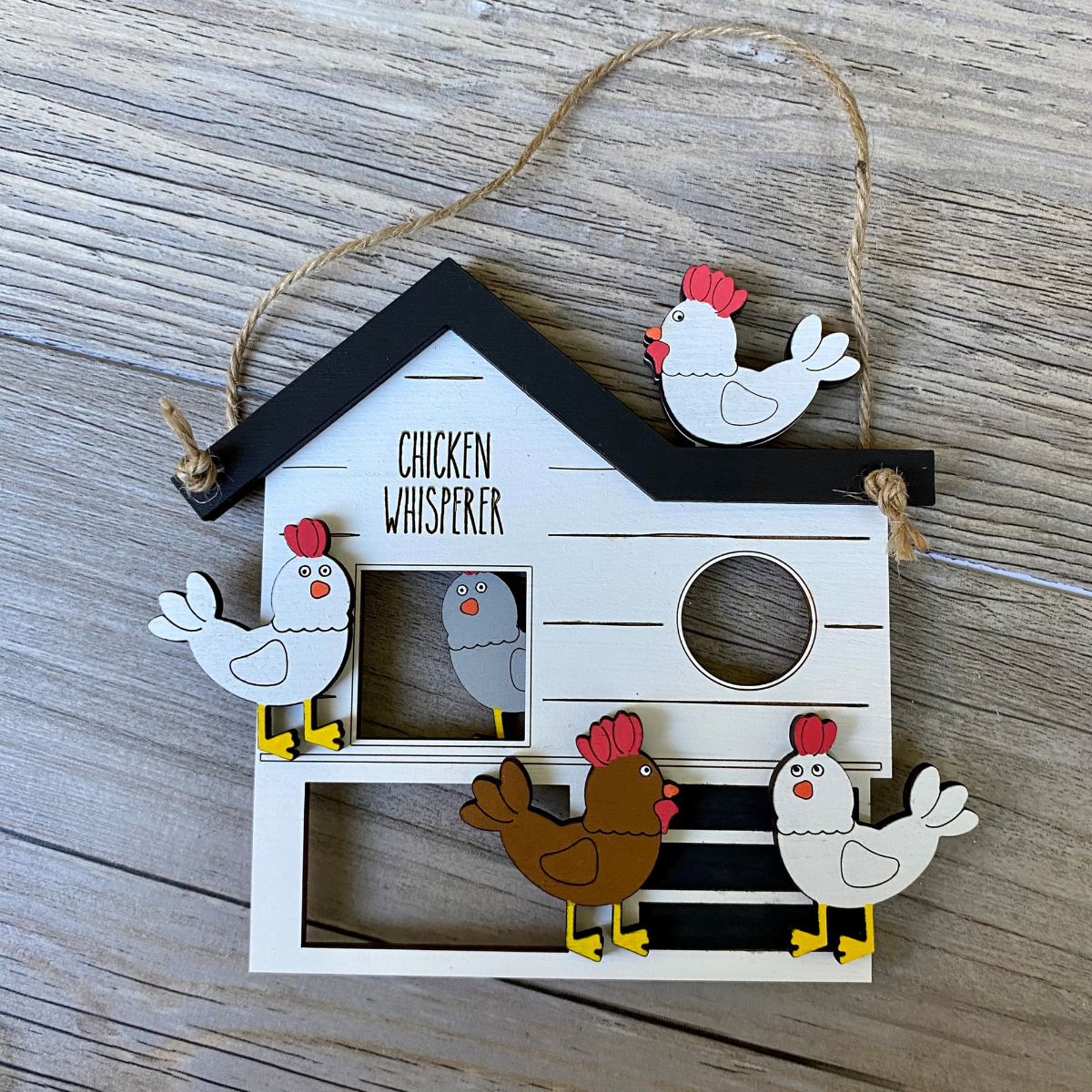 Chicken Coop Crazy Chicken Lady - Personalized Shaped Ornament - Christmas Farmhouse Gift