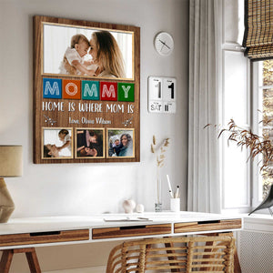 Mommy Home Is Where You Are - Personalized Canvas - Gift For Mom, Mother's Day, Birthday Gift