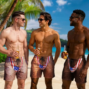 Sexy Man Beach Shorts - Personalized Beach Shorts - Gift For Man, Funny Gift For Husband, Boyfriend