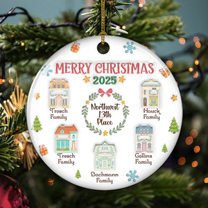 3D Inflated Effect Printed House Gift For Neighbor 2025 - Personalized Ornament - Christmas Gift For Neighbor