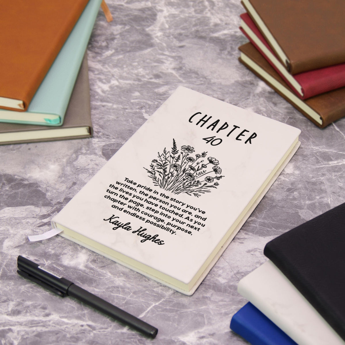 Birthday Gift Best Friend Personalized Name, Journal Gift for Her, Bookish Birthday Gift For Book Lovers, One More Chapter