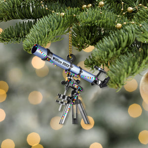 Personalized Telescope Christmas Ornament 2024, Telescope Keepsake, Telescope Gift, Telescope Lovers Ornament, Xmas Decoration
