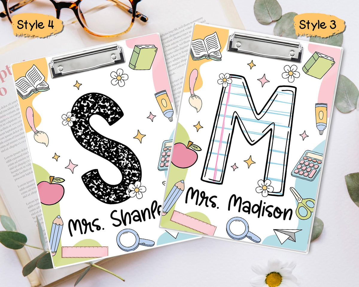 Personalized Teacher Clipboard,Teacher Back to School, Teacher Appreciation, Custom Clipboard, Teacher Acrylic Clipboard,Classroom Must Have