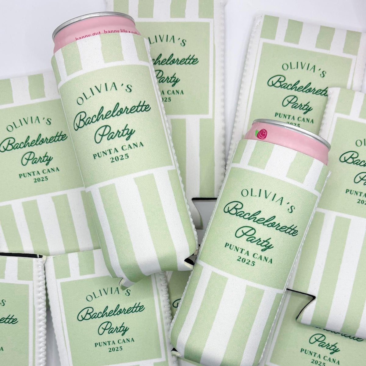 Personalized Coastal Bachelorette Can Cooler, Custom Can Cooler, Beach Bachelorette Party, Custom Party Favors