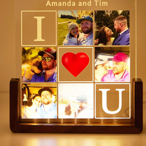 Personalized DIY Photo Night Light For Couple, Photo Collage LED Light, Custom Photo Lamp, Anniversary Gift, Birthday Gift For Couple