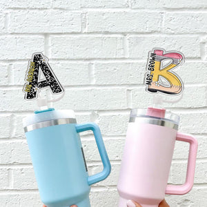 Personalized Teacher Straw Topper, Teacher Straw Cover, Teacher Gifts, Teacher Appreciation Gifts, Gift For Teacher