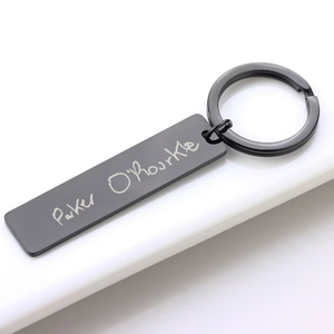 Actual Handwriting Keychain Custom Fingerprint Keychain, Personalized Father's Day Gift, Memorial Gift