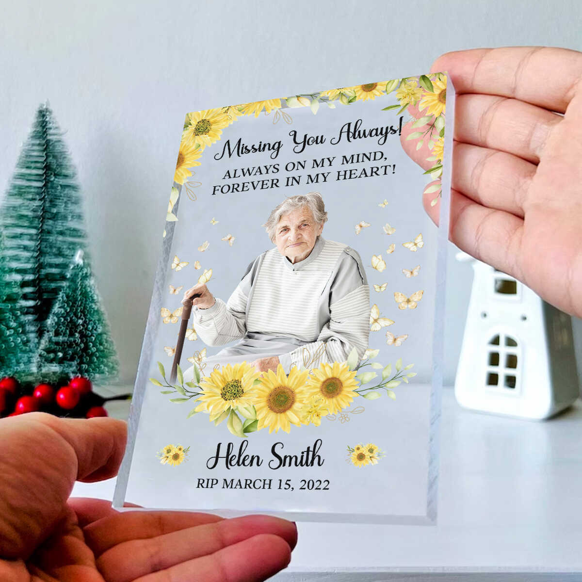 Missing You Always Custom Photo Of Your Loved One - Personalized Acrylic Plaque - Memorial Gift