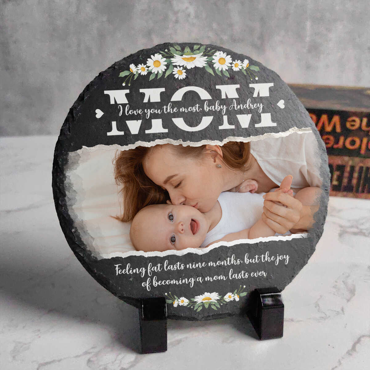 I Love You The Most - Personalized Garden Stone - First Mother's Day Gift, Gift For New Mom