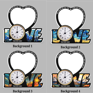 We Got This Untill Our Last Breath - Personalized Acrylic Desk Clock - Valentine's Day Gift For Couple