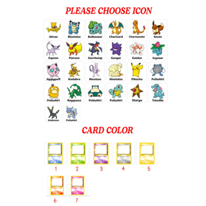 Custom Anime Photo Poke Card | Personalized Father's Day Trading Card | Poke Dad Birthday Gift