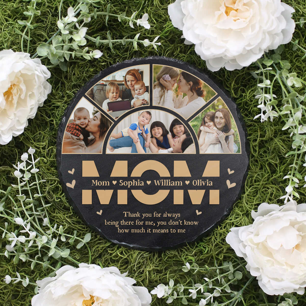 Mom Thank You For Always Being There - Personalized Garden Stone - Gift For Mom, Mother's Day, Birthday Gift