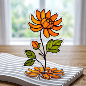 Personalized Birth Month Flower Acrylic Spinning Standee, Acrylic Flower Decor, Mother's Day Gift, Birth Month Flowers Gift For Her