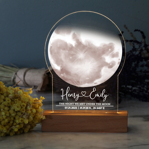 Custom Moon Phase Night Light, Unique Wedding Gift, Night Sky Print by Date, Customized Couple Gifts, Anniversary Gift for Couple