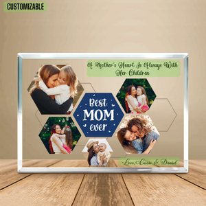 A Mother's Heart Is Always With Her Children - Personalized Acrylic Plaque - Gift For Mother