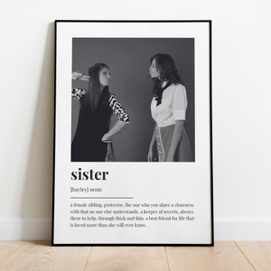 Sister Definition Custom Photo - Personalized Canvas - Gift For Bestie, Sister, Sibling