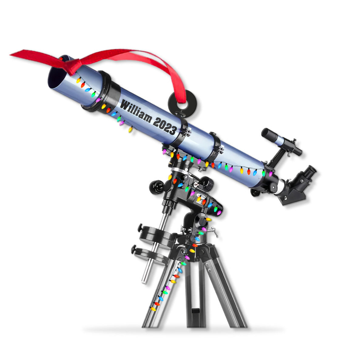 Personalized Telescope Christmas Ornament 2024, Telescope Keepsake, Telescope Gift, Telescope Lovers Ornament, Xmas Decoration