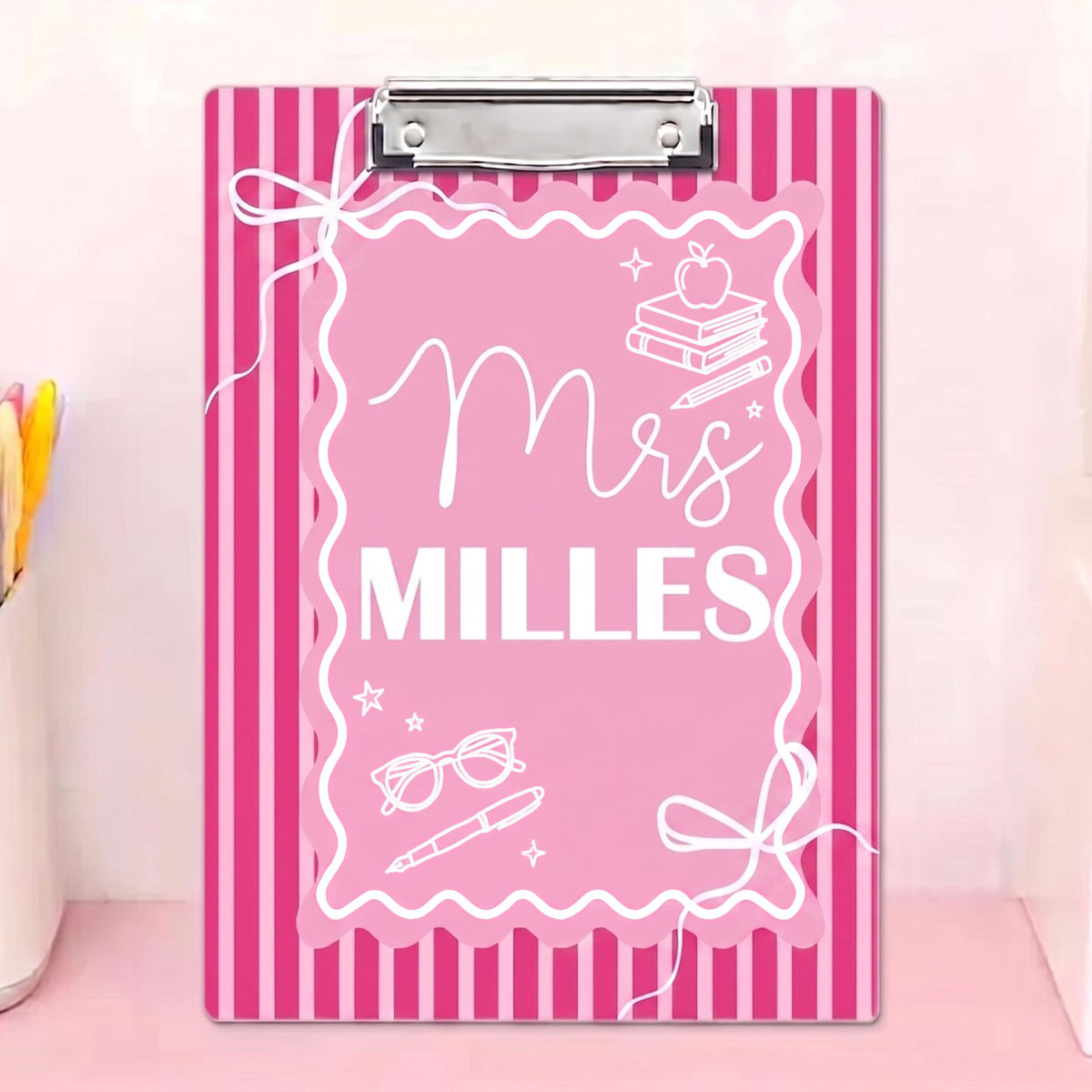 Teacher Clipboard with Name Customization Student Desk Organizer Classroom Decor Teacher Appreciation Gift School Office Supplies