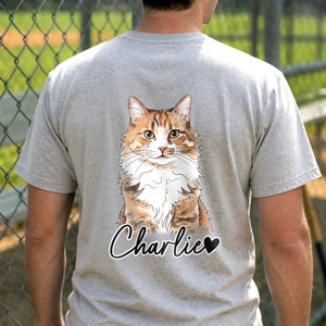 Custom Color Photo Furry Friends - Personalized 2-side Printed T Shirt - Father's Day, Mother's Day, Birthday Gifts For Dog Cat Lovers
