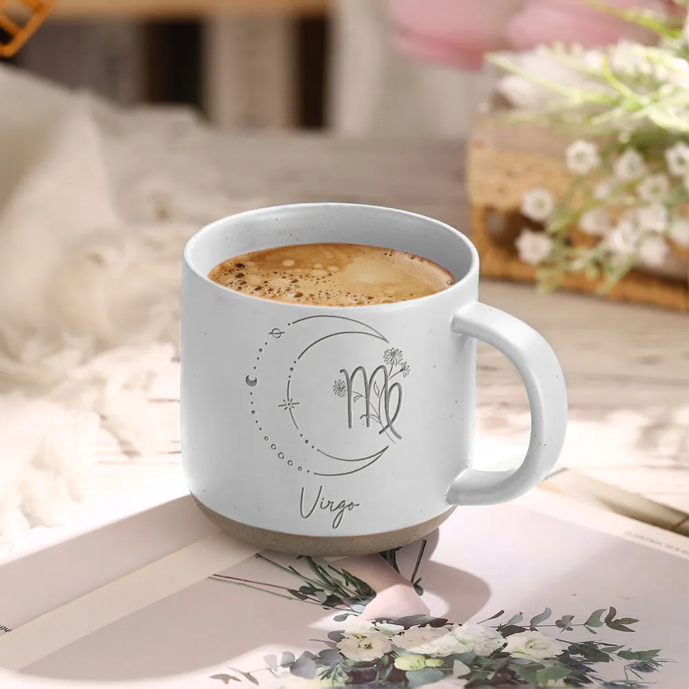 Custom Zodiac Sign - Personalized Pottery Mug - Gift For Family, Mom, Sister, Besties