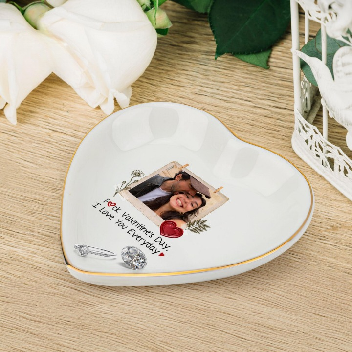 Custom Couple Portrait Ring Dish, Valentine Gift, Anniversary Gift for Couple, Custom Ring Holder Gift, Custom Photo Jewelry Tray, Wedding Gift