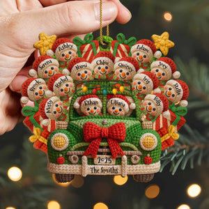 Cozy Christmas Ride With Festive Cheer, Custom Wood Ornament, Gift For Family and Christmas Enthusiasts
