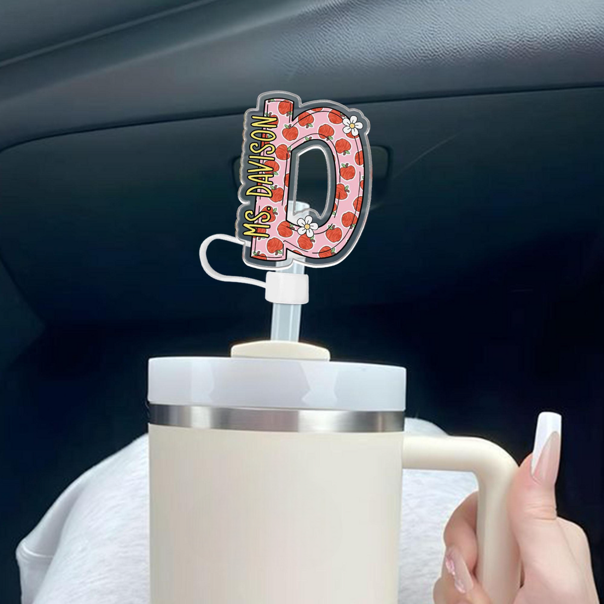 Personalized Teacher Straw Topper, Teacher Straw Cover, Teacher Gifts, Teacher Appreciation Gifts, Gift For Teacher