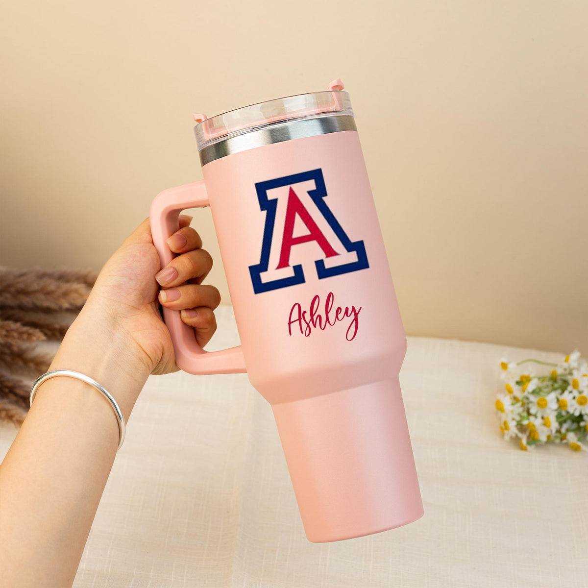 Personalized College Logo Tumbler, Graduate Gift 2026, 40oz Stainless Steel