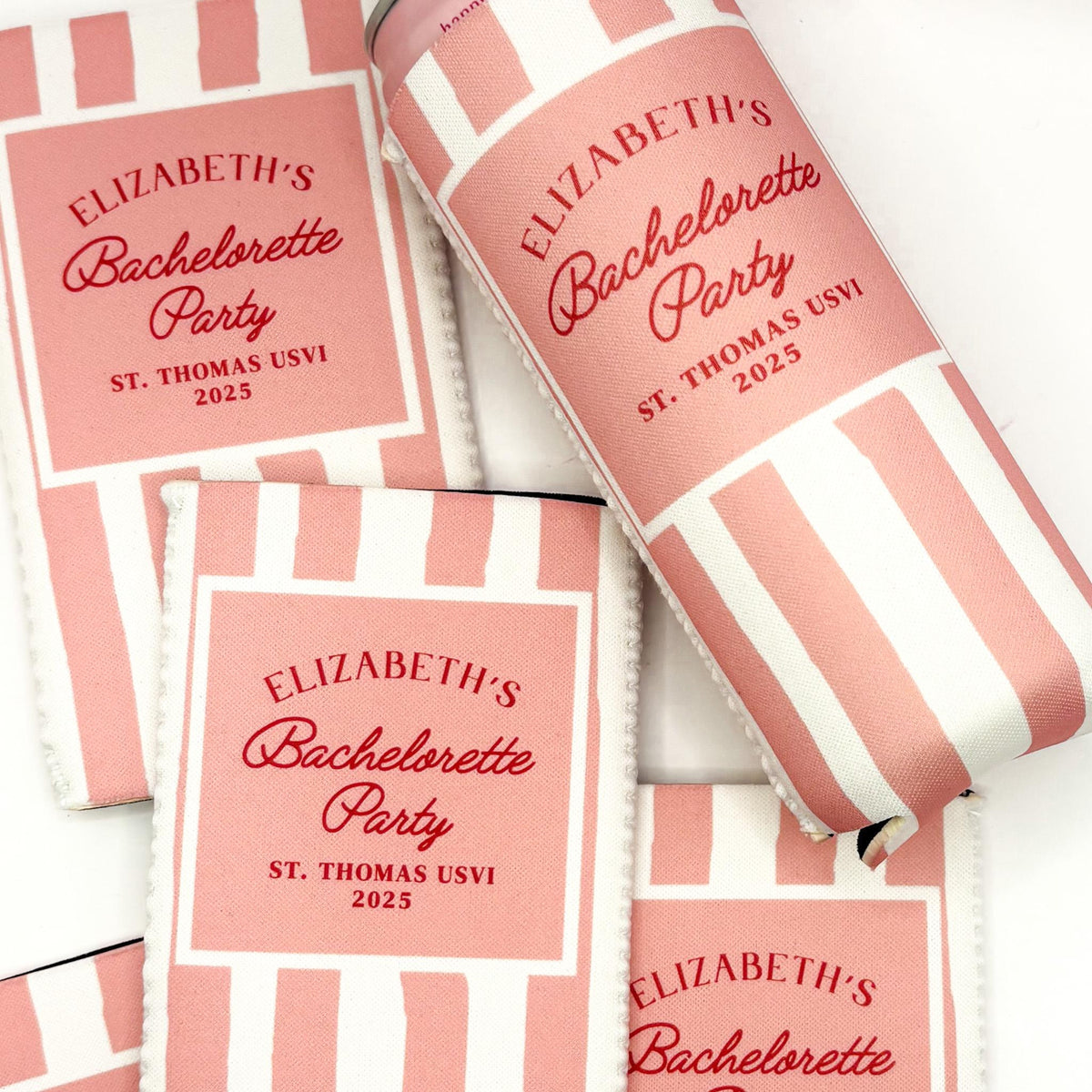 Personalized Coastal Bachelorette Can Cooler, Custom Can Cooler, Beach Bachelorette Party, Custom Party Favors