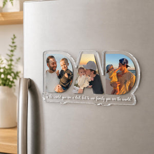 Personalized Dad Papa Magnet With Picture, Custom Dad And Kids Photo Magnet, Fathers Day Gift For Dad, Papa, Gift For Husband, New Dad Gift