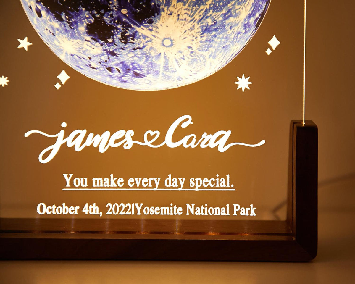 Custom Moon Phase Night light, Birthday Gift, Night Sky By Date, Valentines Days Gift Plaque for Him Her
