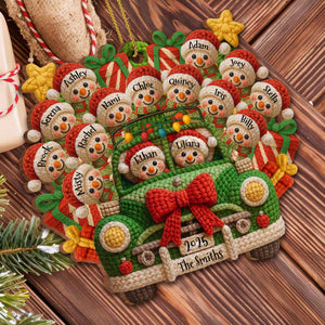 Cozy Christmas Ride With Festive Cheer, Custom Wood Ornament, Gift For Family and Christmas Enthusiasts