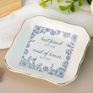 Personalized Maid of Honor Jewelry Tray, Bridesmaid Proposal Gift, Bridesmaid Gift, Wedding Gift