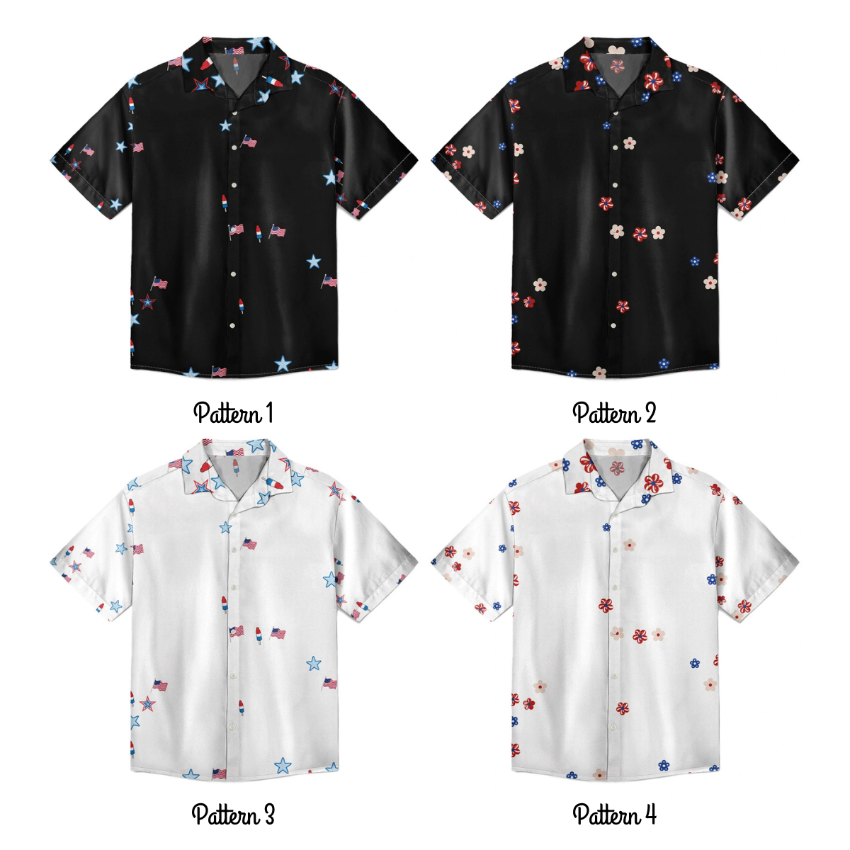 Custom Photo Stars & Stripes Best Dad Mom Grandpa Grandma Ever - Personalized Hawaiian Shirt - Gift For Dad Grandpa, Father's Day Gift