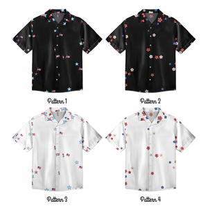 Custom Photo Stars & Stripes Best Dad Mom Grandpa Grandma Ever - Personalized Hawaiian Shirt - Gift For Dad Grandpa, Father's Day Gift