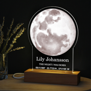 Custom Moon Phase Night Light, Unique Wedding Gift, Night Sky Print by Date, Customized Couple Gifts, Anniversary Gift for Couple