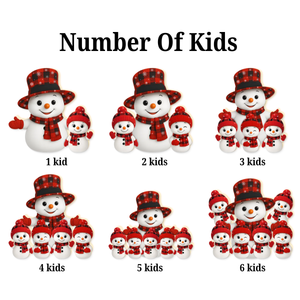 Christmas Checkered Pattern Grandma Mom Snowman - Personalized Acrylic Light Box - Christmas Gift For Grandmas