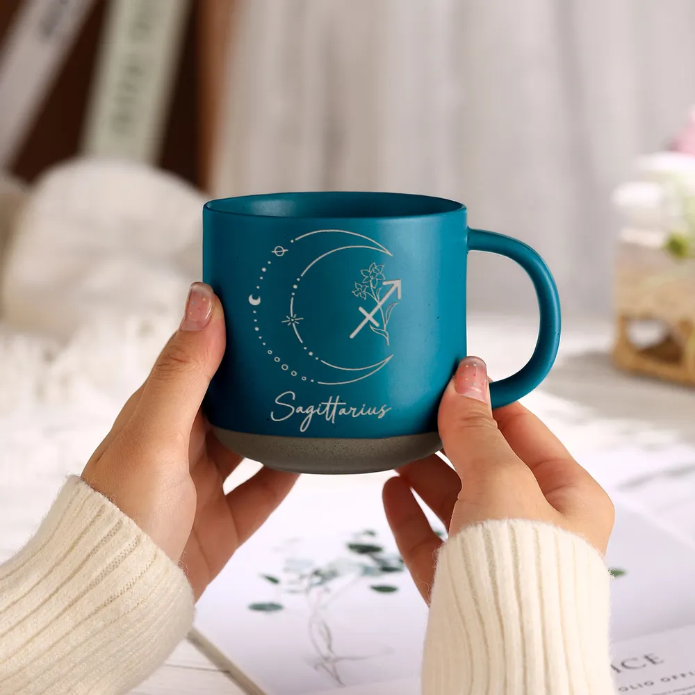 Custom Zodiac Sign - Personalized Pottery Mug - Gift For Family, Mom, Sister, Besties