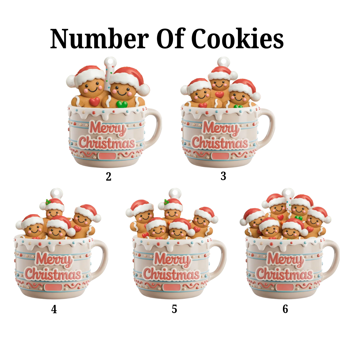 Merry Christmas Cookies Crew In Cup - Personalized Acrylic Ornament - Christmas Gift For Family