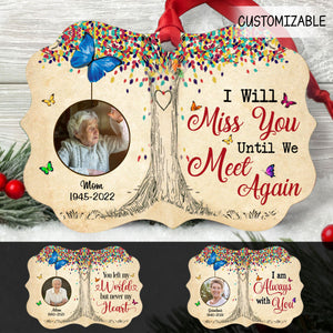 Upload Photo , Colorful Tree Photo Memorial Personalized Circle Ornament