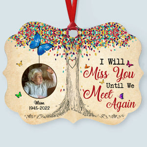 Upload Photo , Colorful Tree Photo Memorial Personalized Circle Ornament