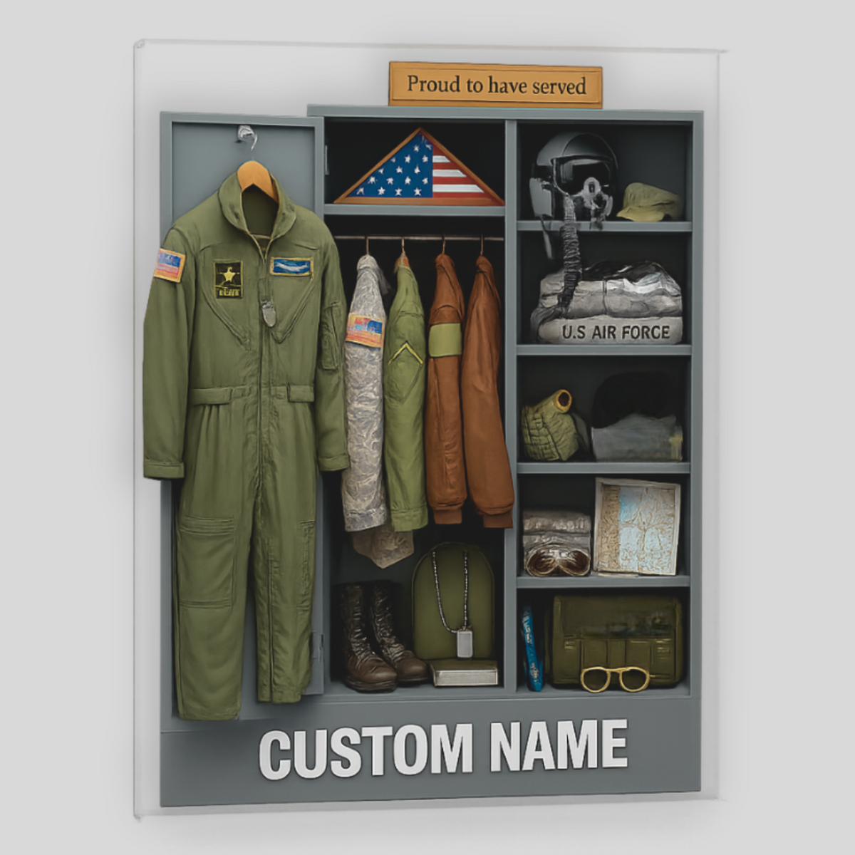 Air Force's Personal Locker Plaque - Personalized Acrylic Plaque - Gifts For Veteran