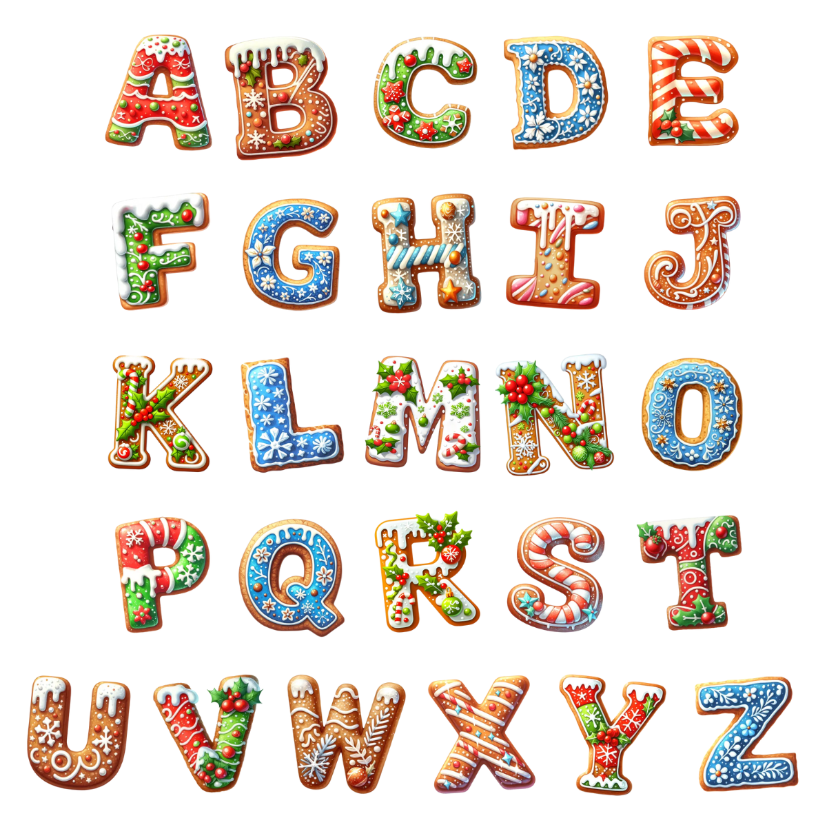 Custom Gingerbread Letter Ornament - Personalized Shaped Ornament - Christmas Gift For Family