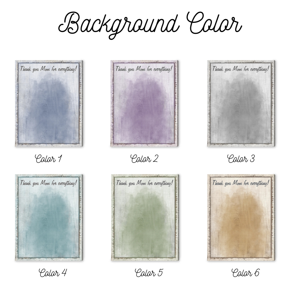 Thank You Mom For Everything - Personalized Canvas - Gift For Mom, Mother's Day, Birthday Gift