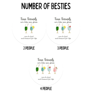 True Friends Are Like Sea Glass Cocktails - Personalized Ornament - Christmas Gift For Sisters, Besties, Friends