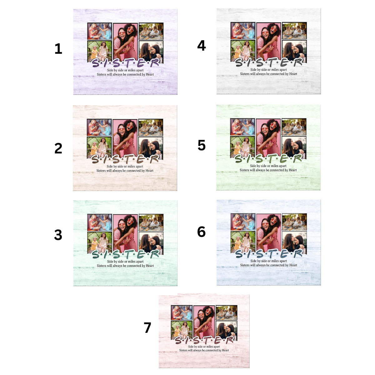 Sister Will Always Be Connected By Heart - Personalized Canvas - Gift For Sister