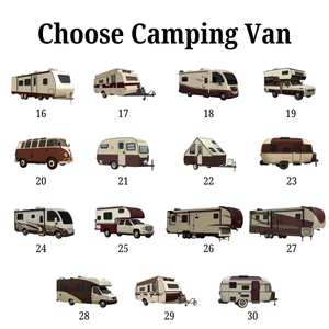 Camping Woodland Adventure - Personalized Wooden Ornament - Christmas Gift For Travel Lovers