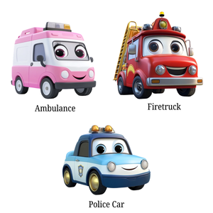 Cute Cartoon Vehicles - Personalized Acrylic Ornament - Christmas Gift For Kids