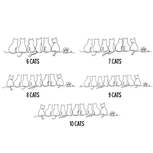 Cat Line Christmas - Personalized Ornament - Gift For Cat Lovers, Christmas Gift For Family